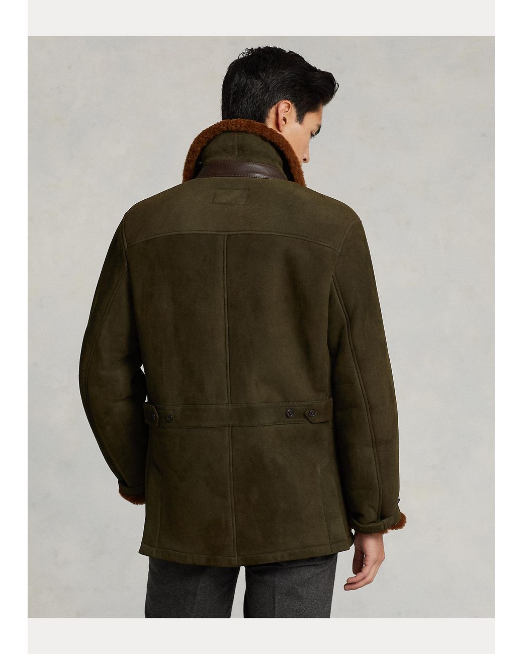 Top 67+ imagen ralph lauren shearling car coat Thptnganamst.edu.vn