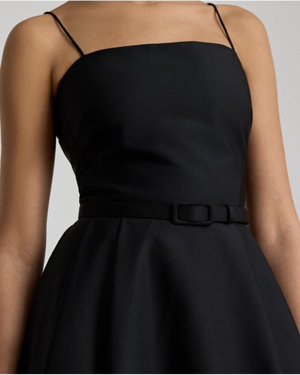 Ralph Lauren Black Belted Faille Cocktail Dress