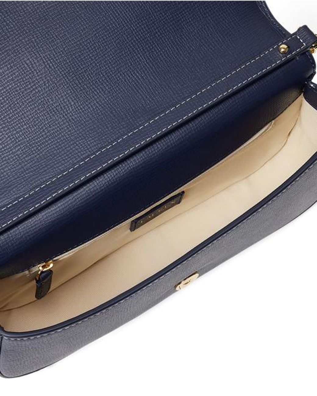 Ralph Lauren Gray Canvas-Leather Medium Rylan Shoulder Bag