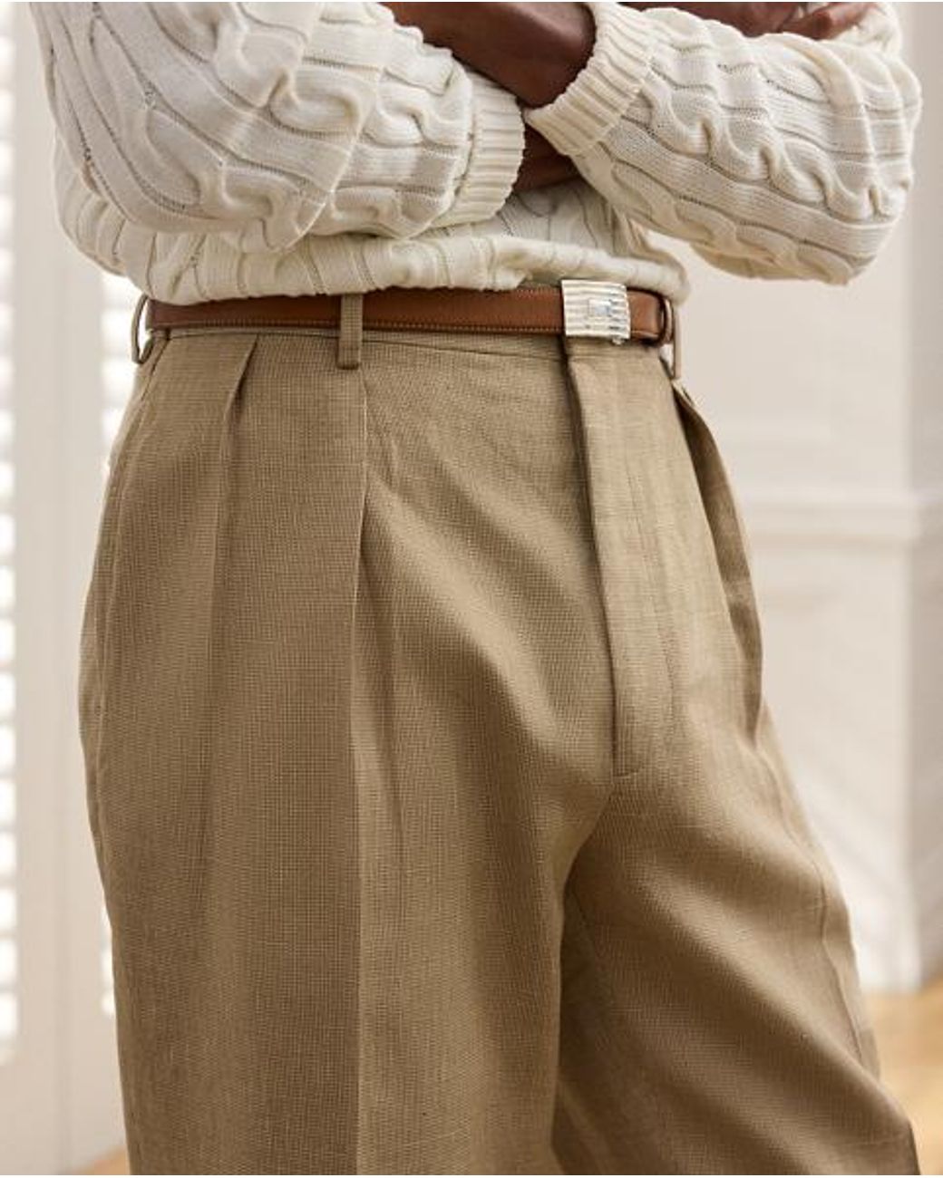 Ralph Lauren Natural Glenn Hand-Tailored Suit Trouser for men