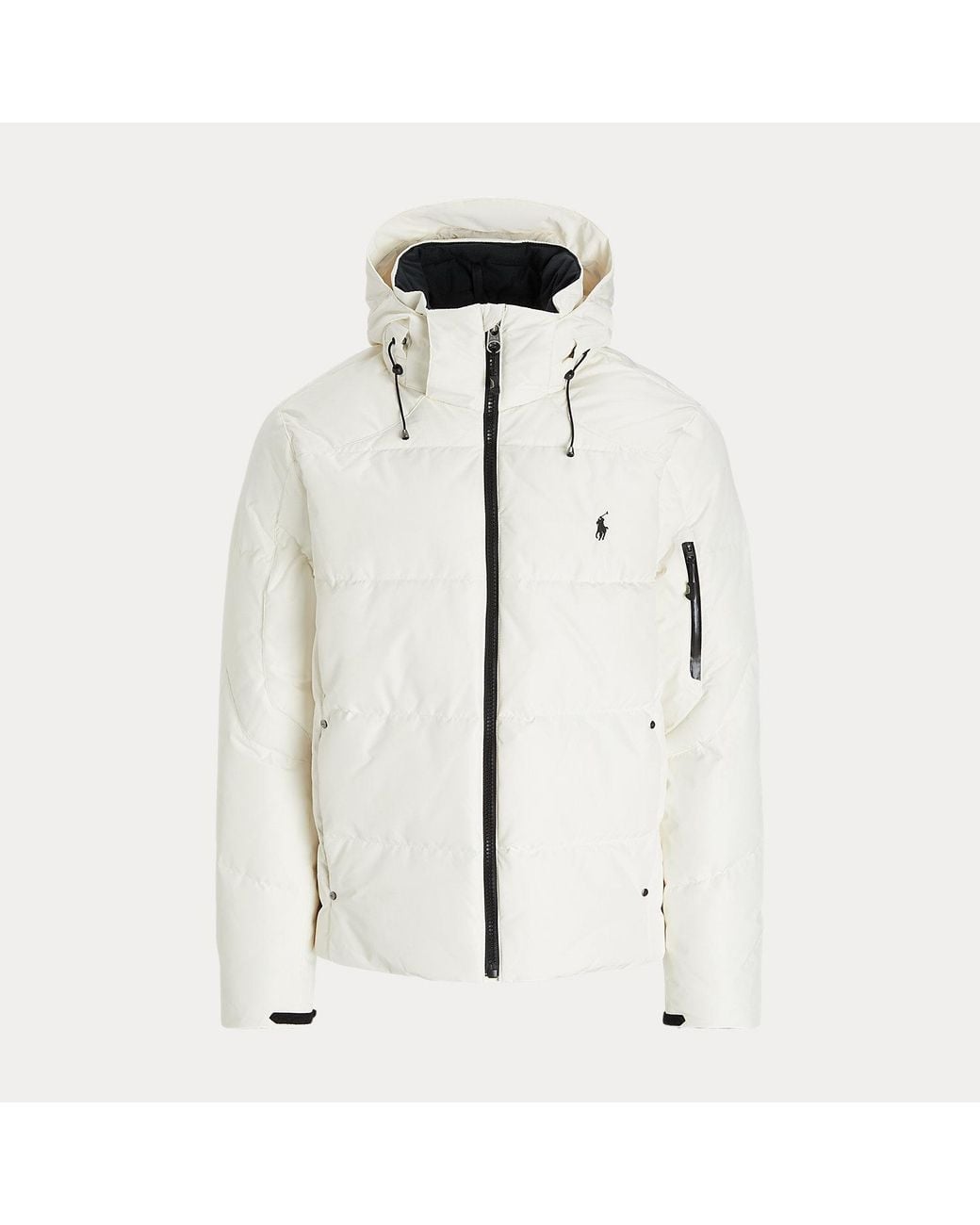 Polo Ralph Lauren White Hooded Down Jacket for men