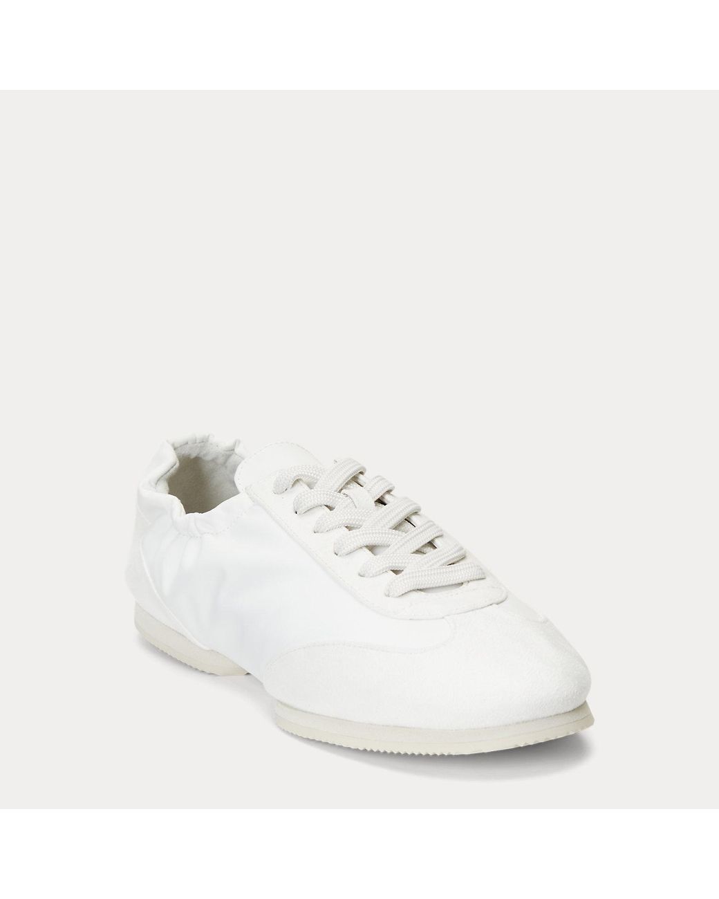 Polo Ralph Lauren White The Suede Pony Ballerina Trainer