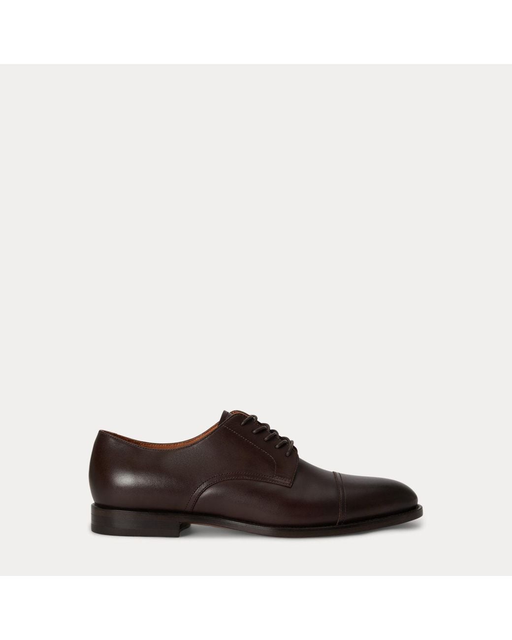 Polo Ralph Lauren Brown Owen Leather Cap-Toe Shoe for men