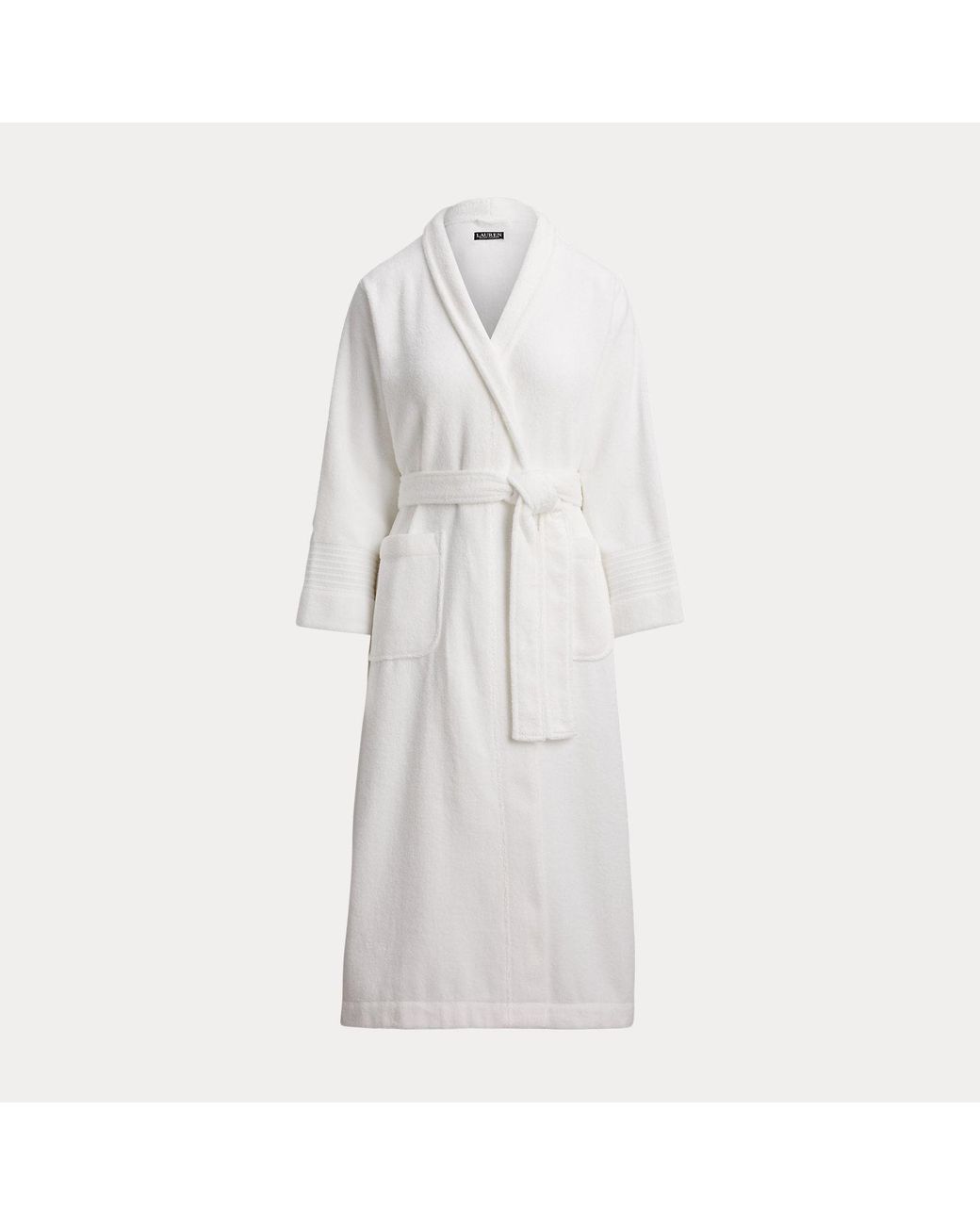 Ralph Lauren White Custom Cotton Terry Cloth Robe