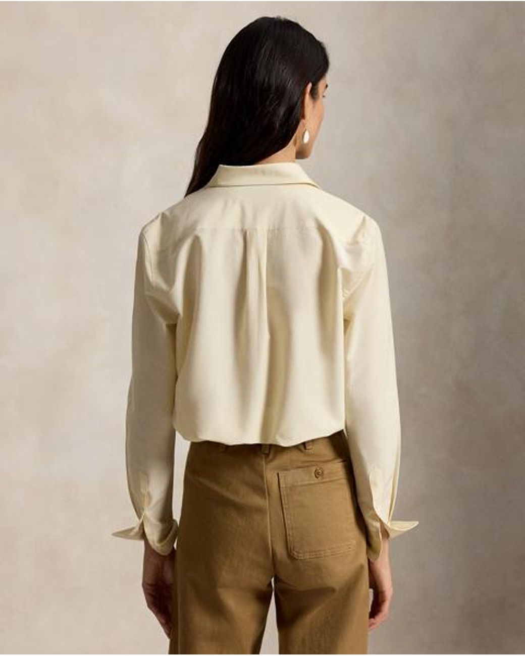 Polo Ralph Lauren Natural Relaxed Fit Cotton-Silk Shirt