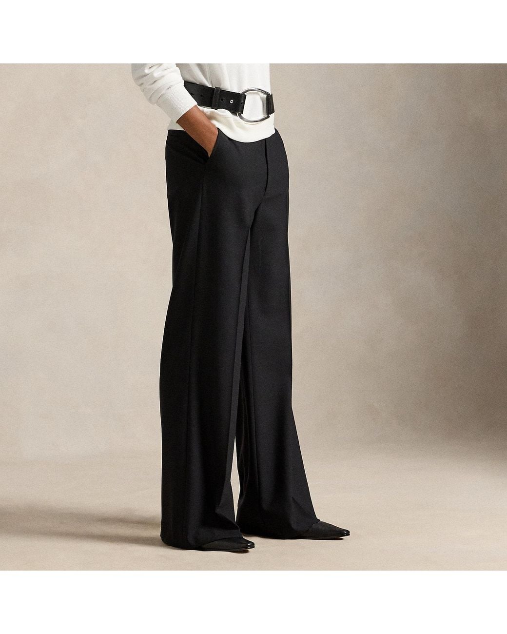 Polo Ralph Lauren Black Beaton Stretch-Wool Trouser