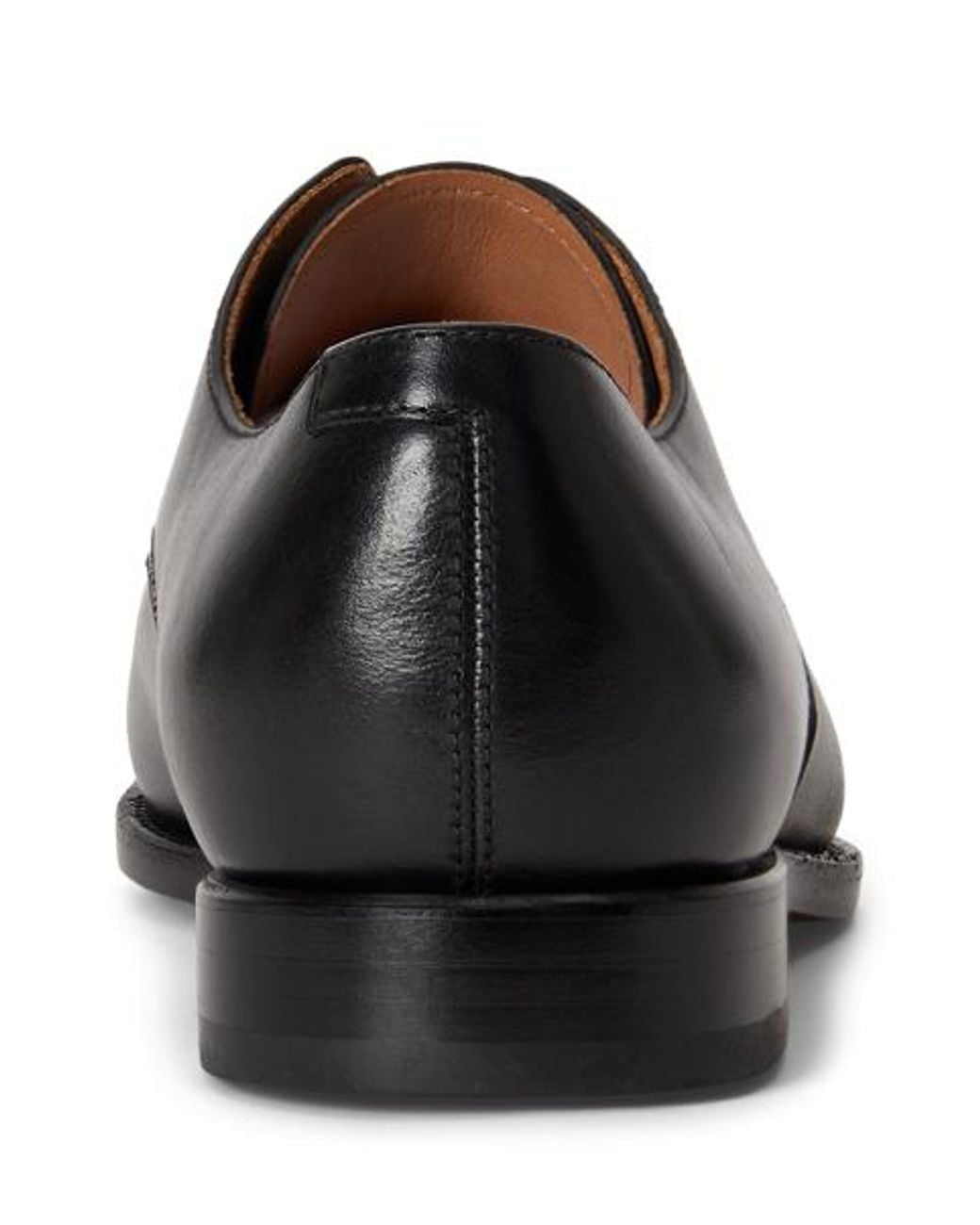 Polo Ralph Lauren Black Owen Leather Cap-Toe Shoe for men