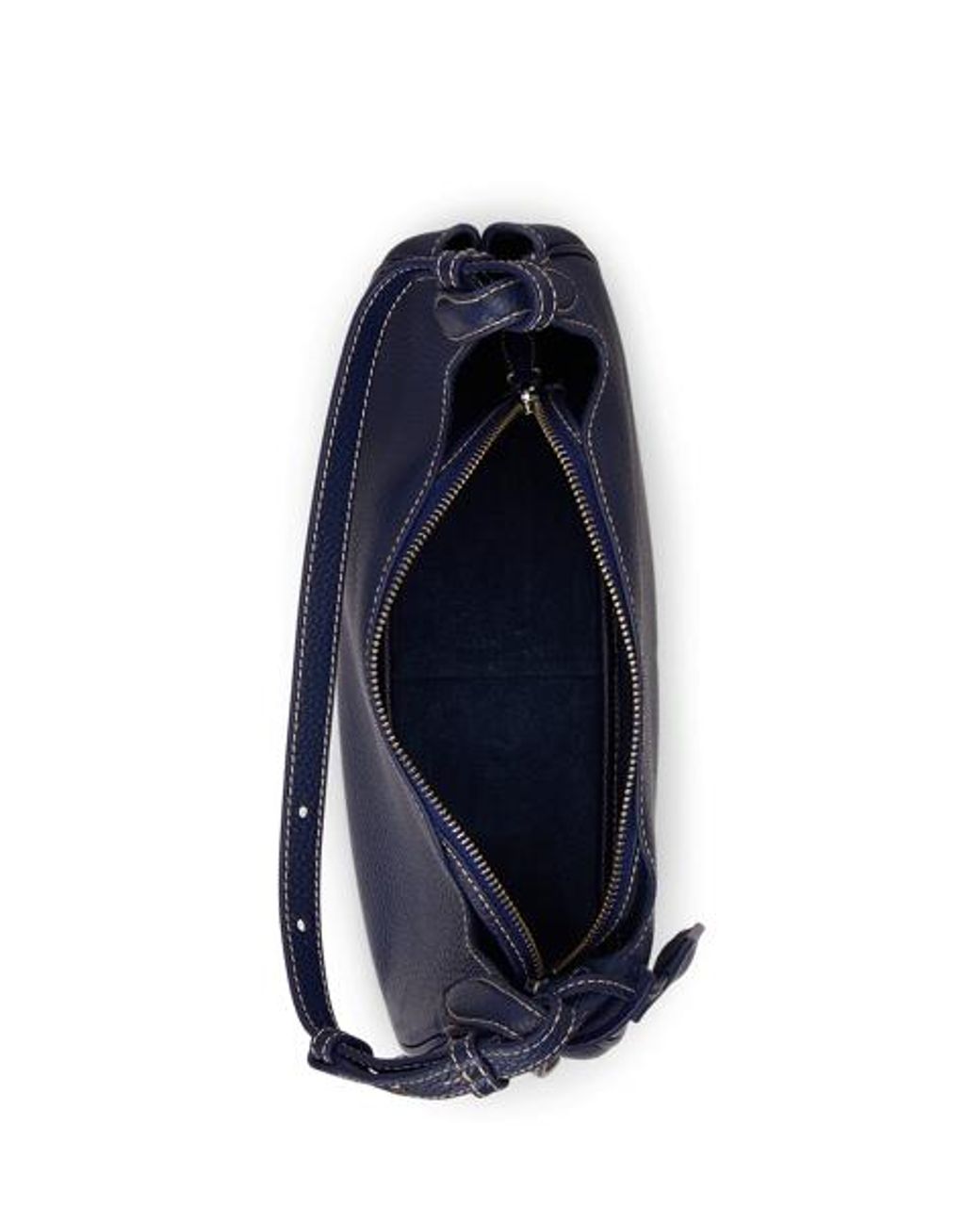 Ralph Lauren Blue Polo Play Leather Shoulder Bag
