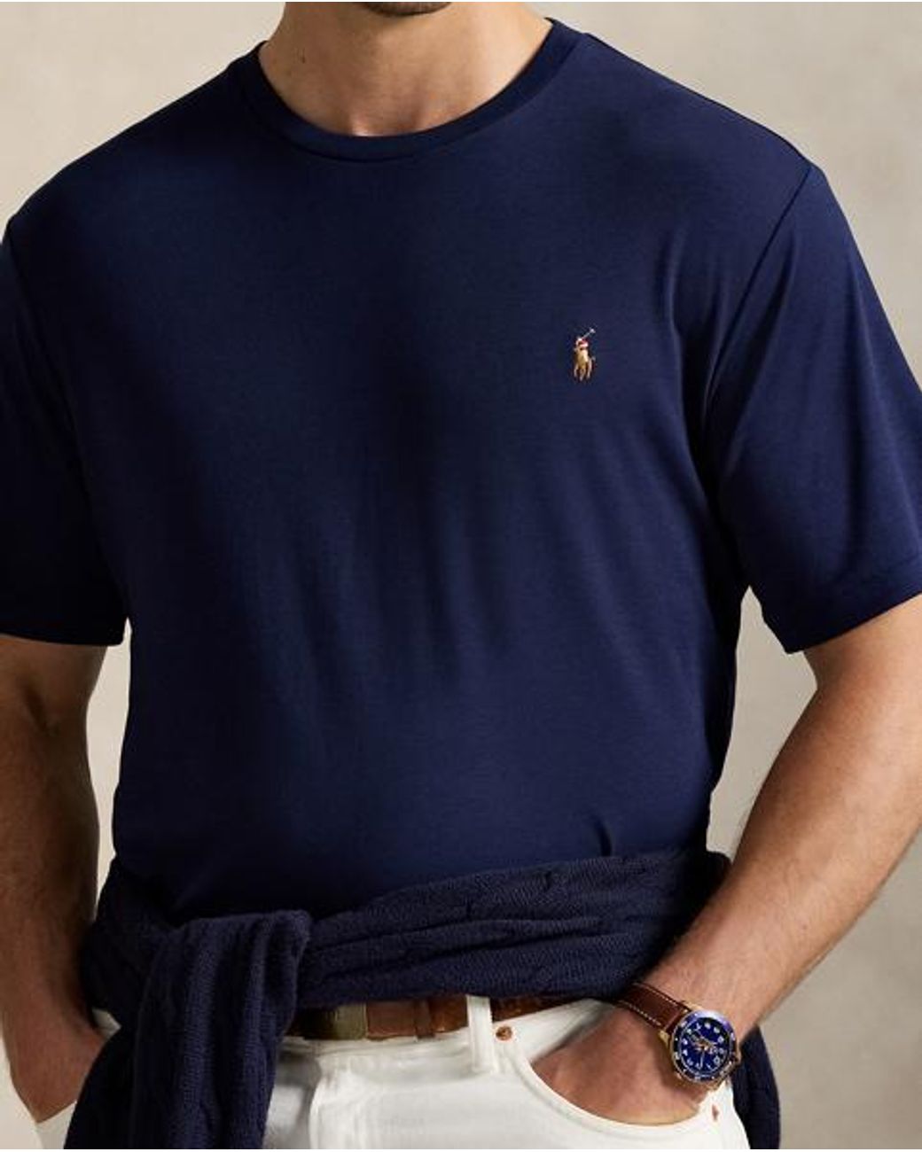 Ralph Lauren Blue Big & Tall Soft Touch T-Shirt for men