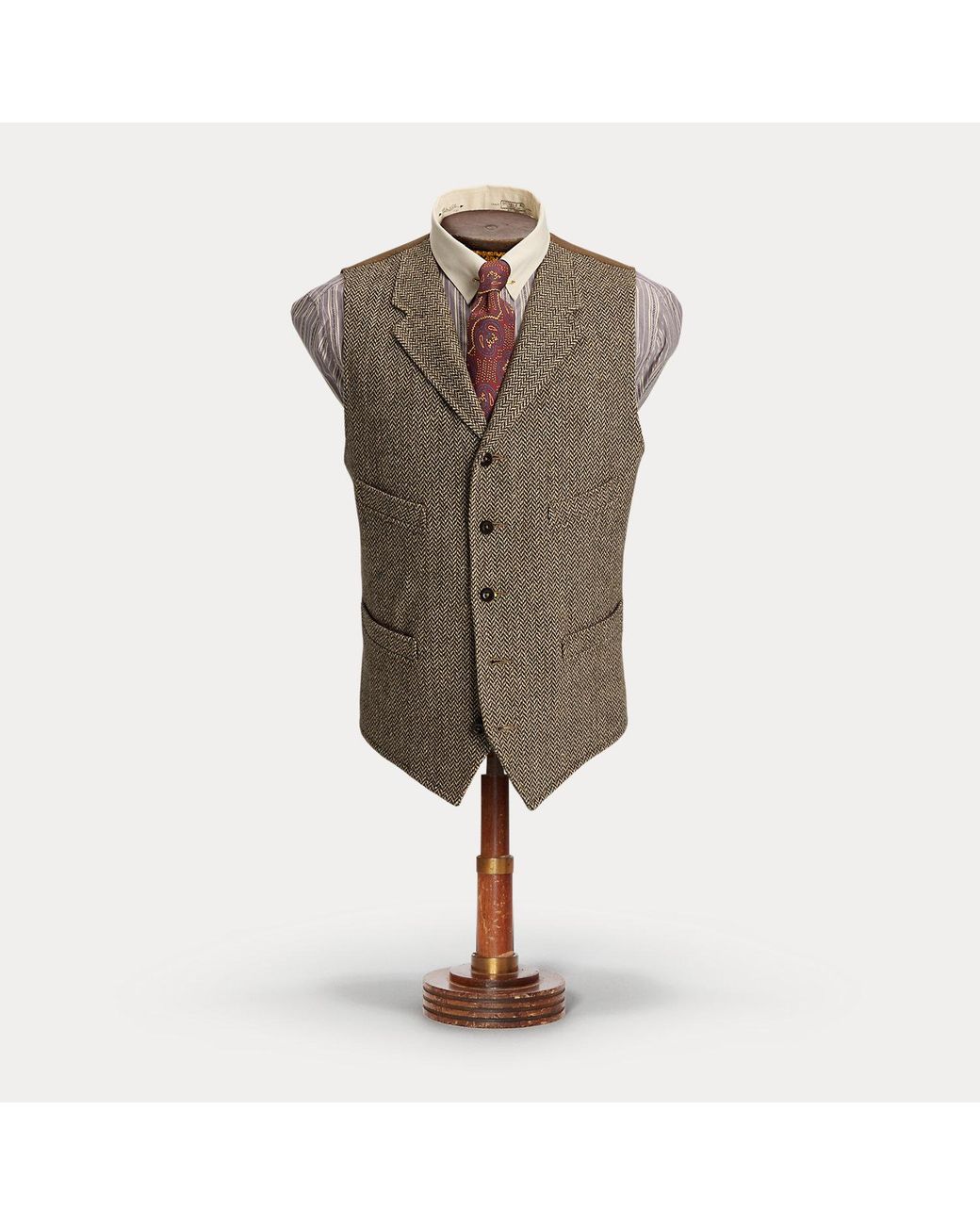 RRL Gray Unconstructed Herringbone Sport Coat for men