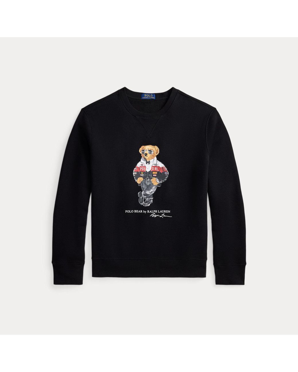 Polo Ralph Lauren Black Polo Bear Fleece Sweatshirt for men
