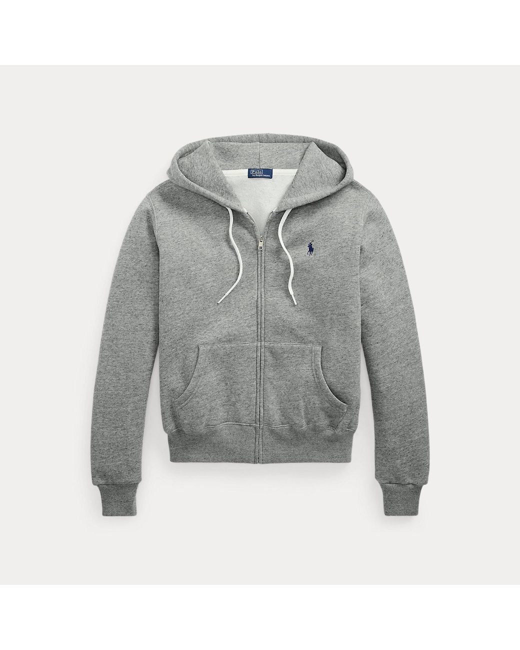 Polo Ralph Lauren Gray Full-Zip Fleece Hoodie