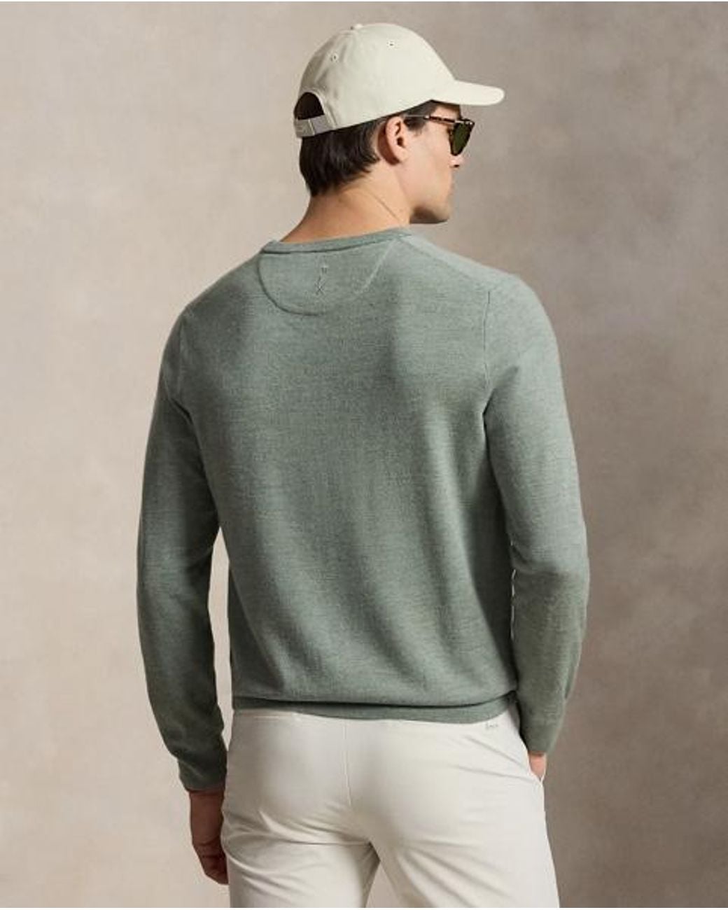 Ralph Lauren Green Wool Crewneck Jumper for men