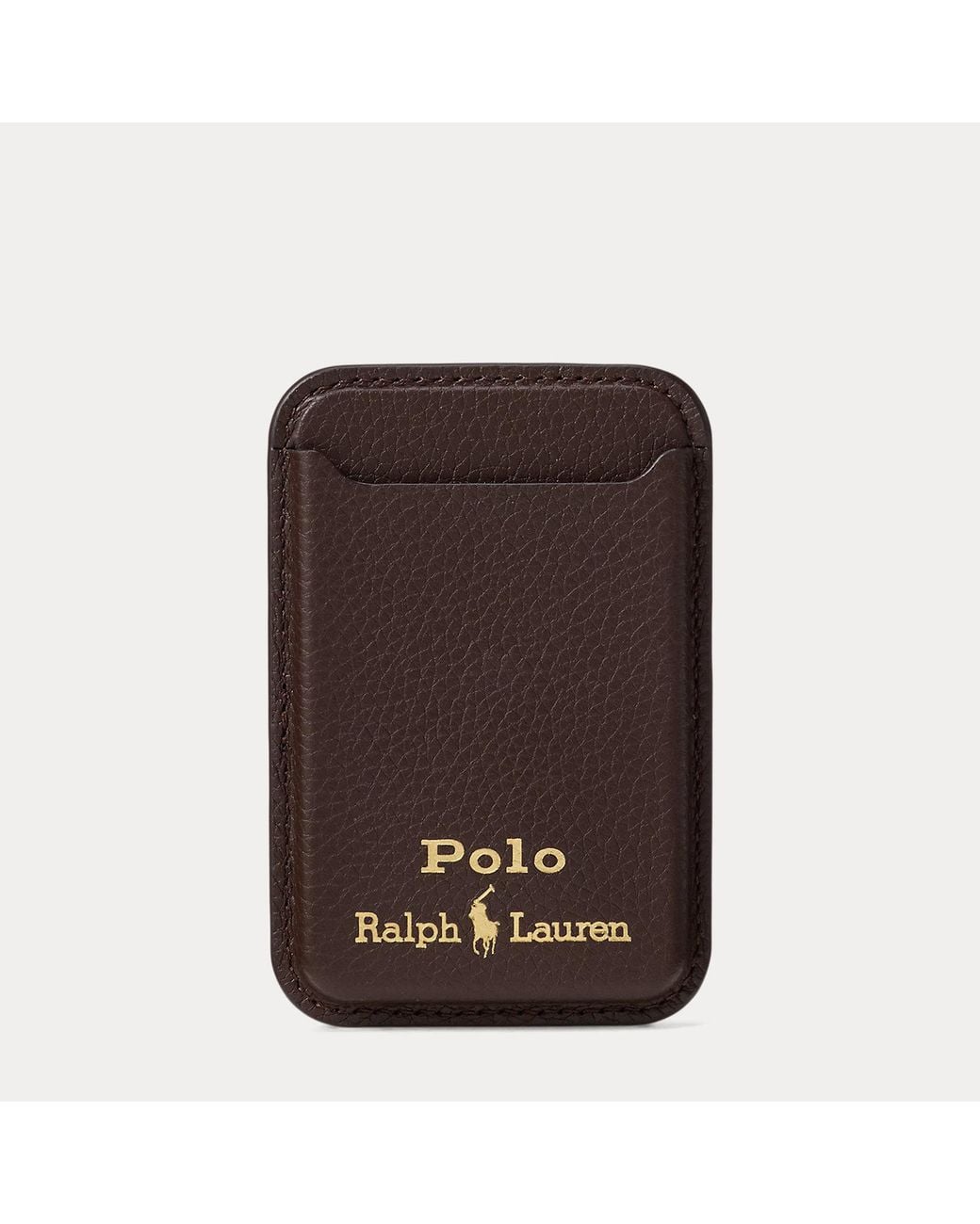 Polo Ralph Lauren Brown Leather Card Case With Magsafe for men