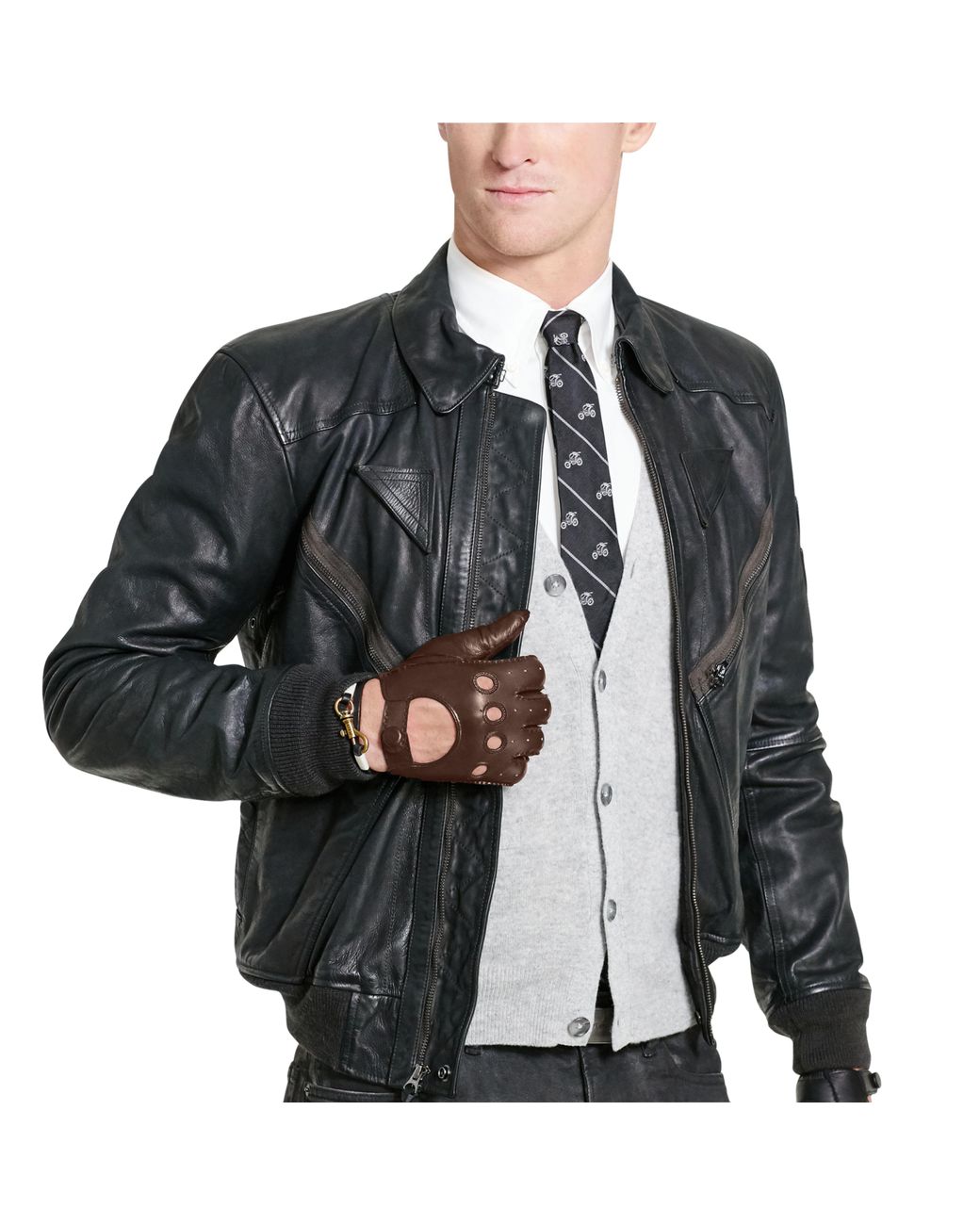 Polo Ralph Lauren Leather Driving Gloves in Brown for Men | Lyst
