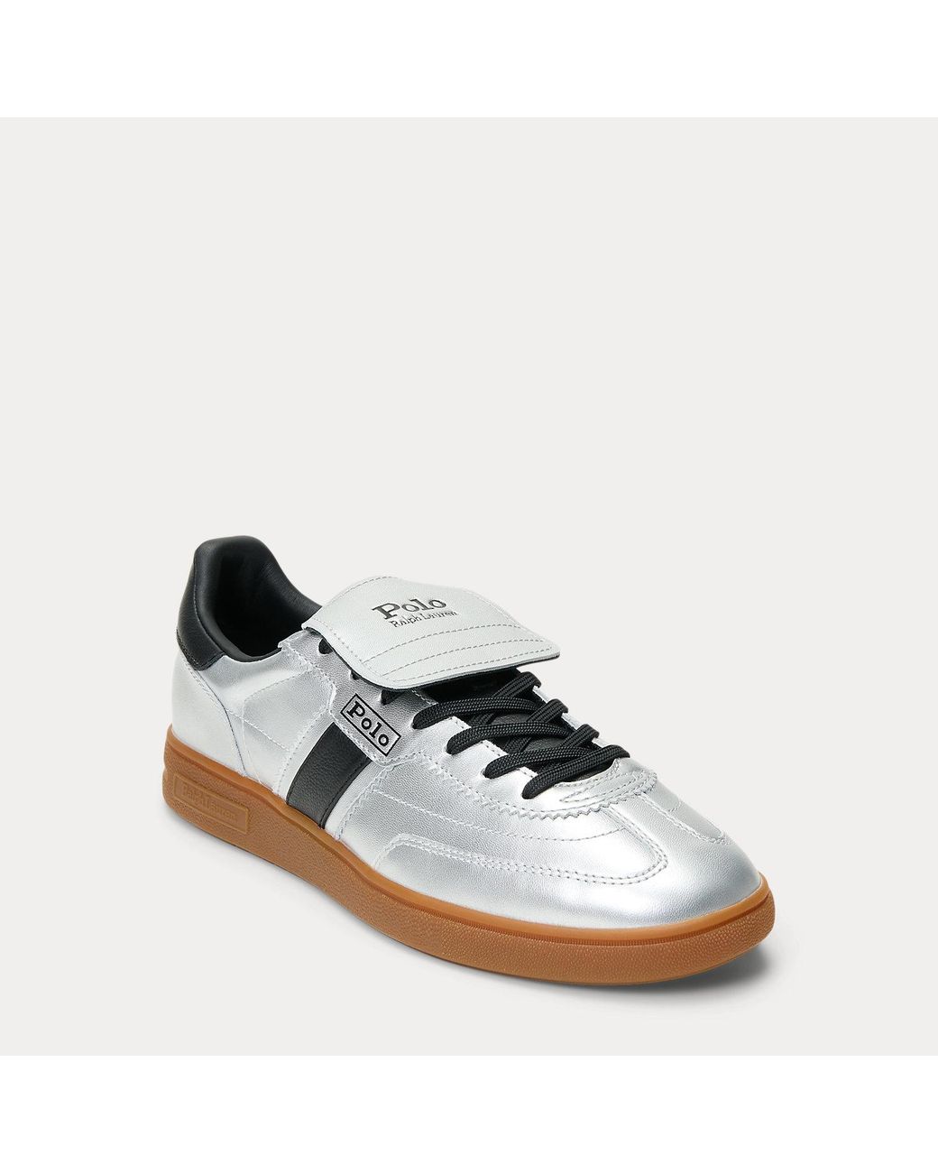 Polo Ralph Lauren Bedford Metallic Leather Trainer