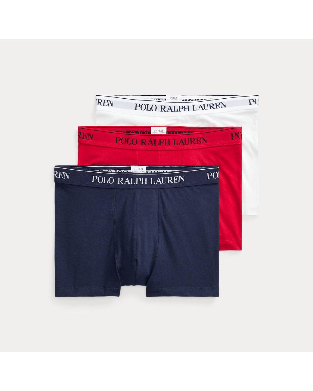 Polo Ralph Lauren Blue Stretch Cotton Boxer Shorts 3-Pack for men
