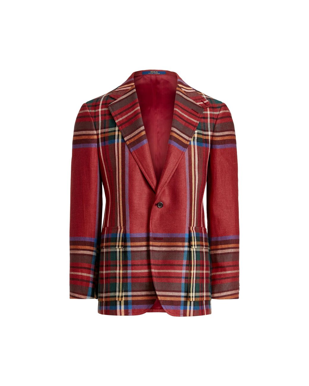 Polo Ralph Lauren The Rl67 Tartan Linen Jacket in Red for Men | Lyst