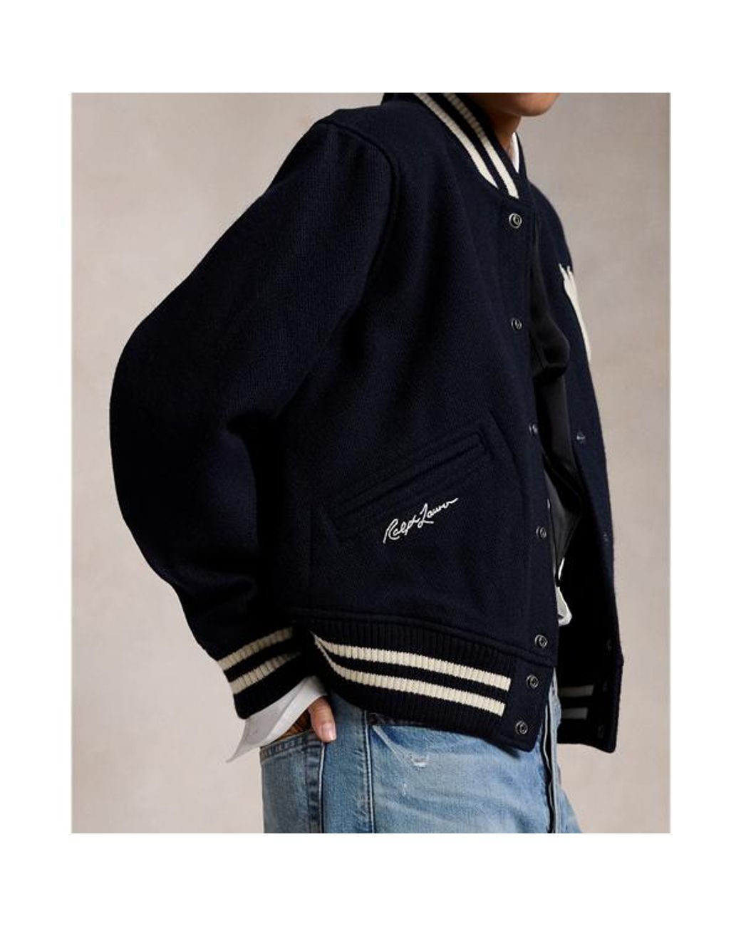 Polo Ralph Lauren Lauren Yankees Jacket in Black Lyst UK