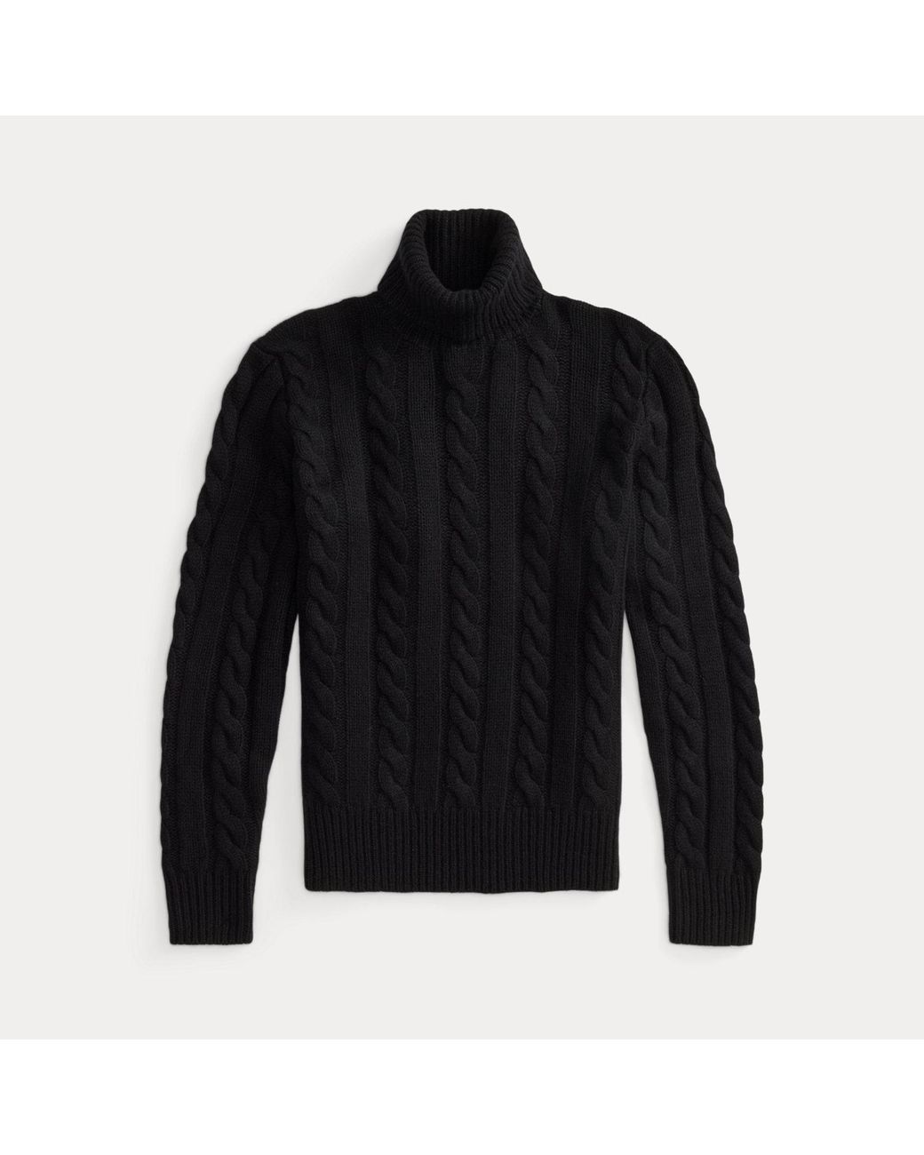 Polo Ralph Lauren Black Cable-knit Wool-cashmere Jumper for men