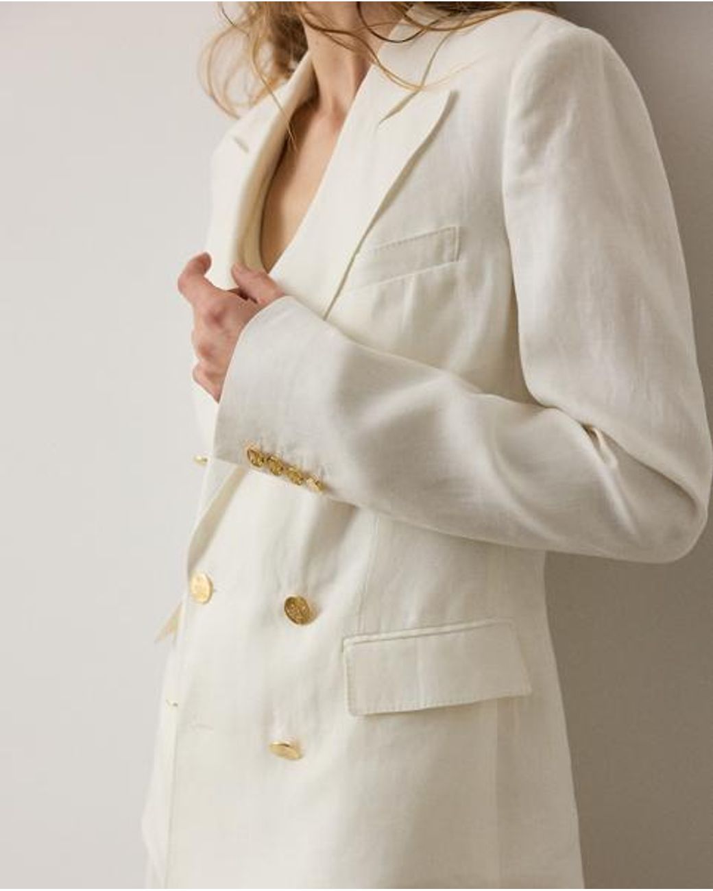 Ralph Lauren White Camden Linen Jacket
