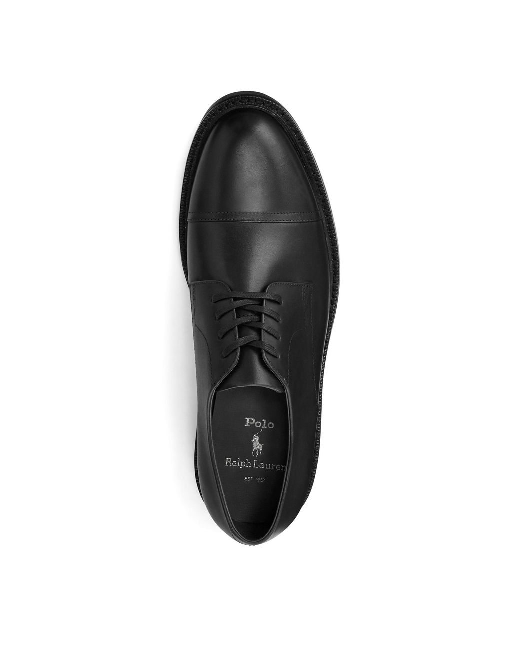 ralph lauren black leather shoes