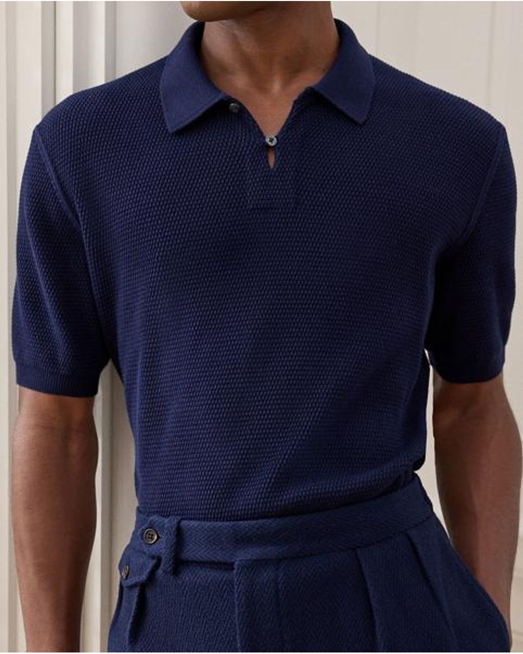 Ralph Lauren Blue Ralph Lauren Textured Cotton Polo Sweater for men
