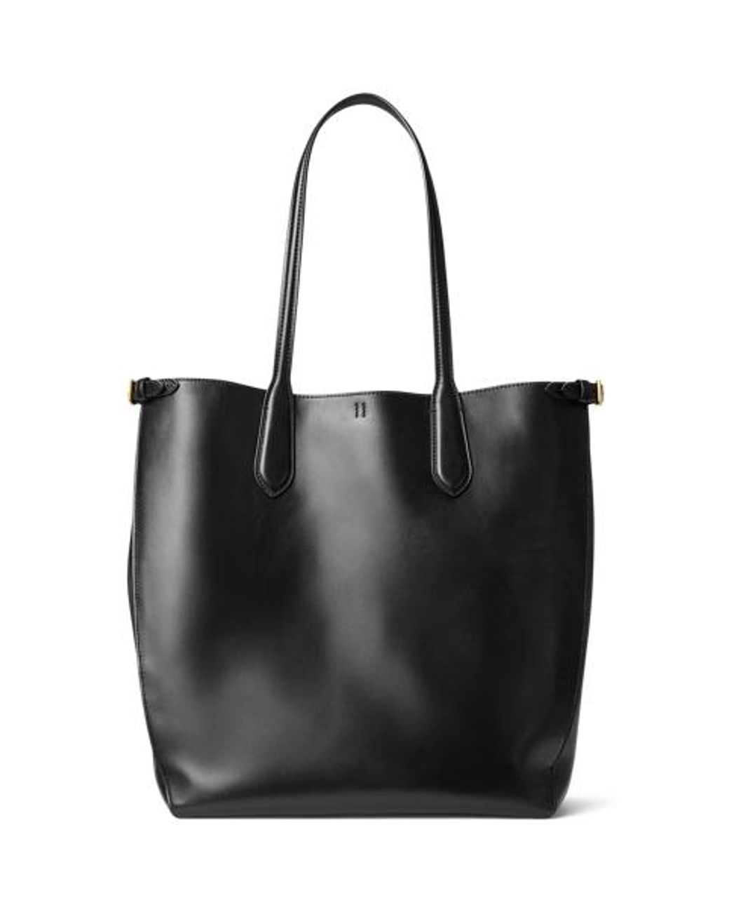 Polo Ralph Lauren Black Bellport Leather North-South Tote