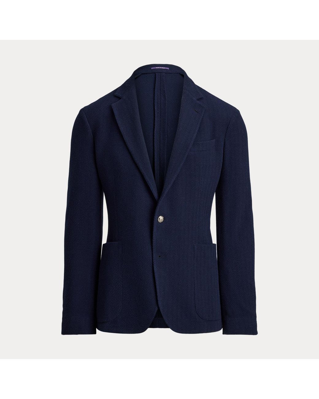 Ralph Lauren Blue Hadley Hand-Tailored Herringbone Jacket for men