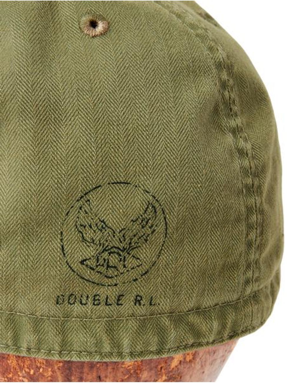 RRL Green Herringbone Twill Service Cap for men
