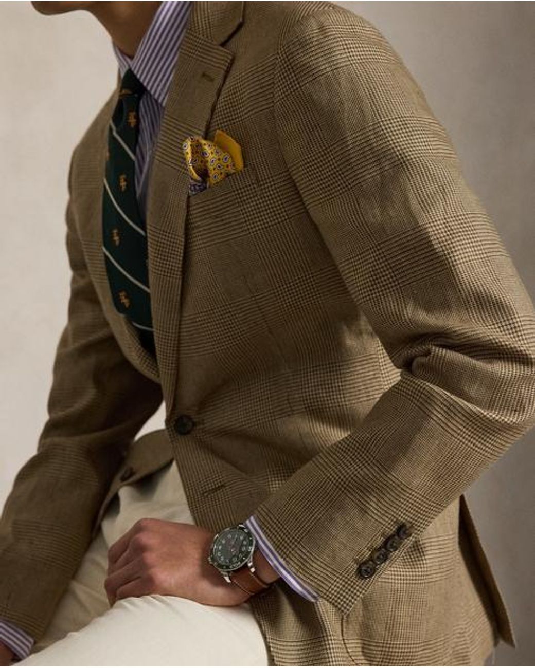 Polo Ralph Lauren Brown Polo Modern Fit Glen Plaid Blazer for men