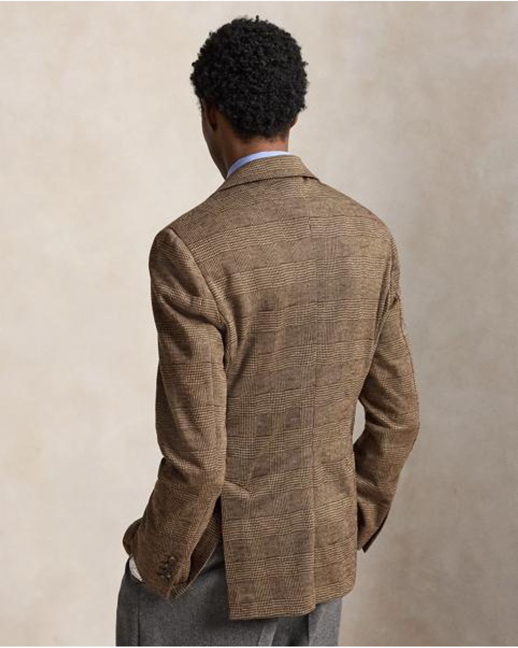 Polo Ralph Lauren Brown Polo Soft Modern Fit Plaid Blazer for men