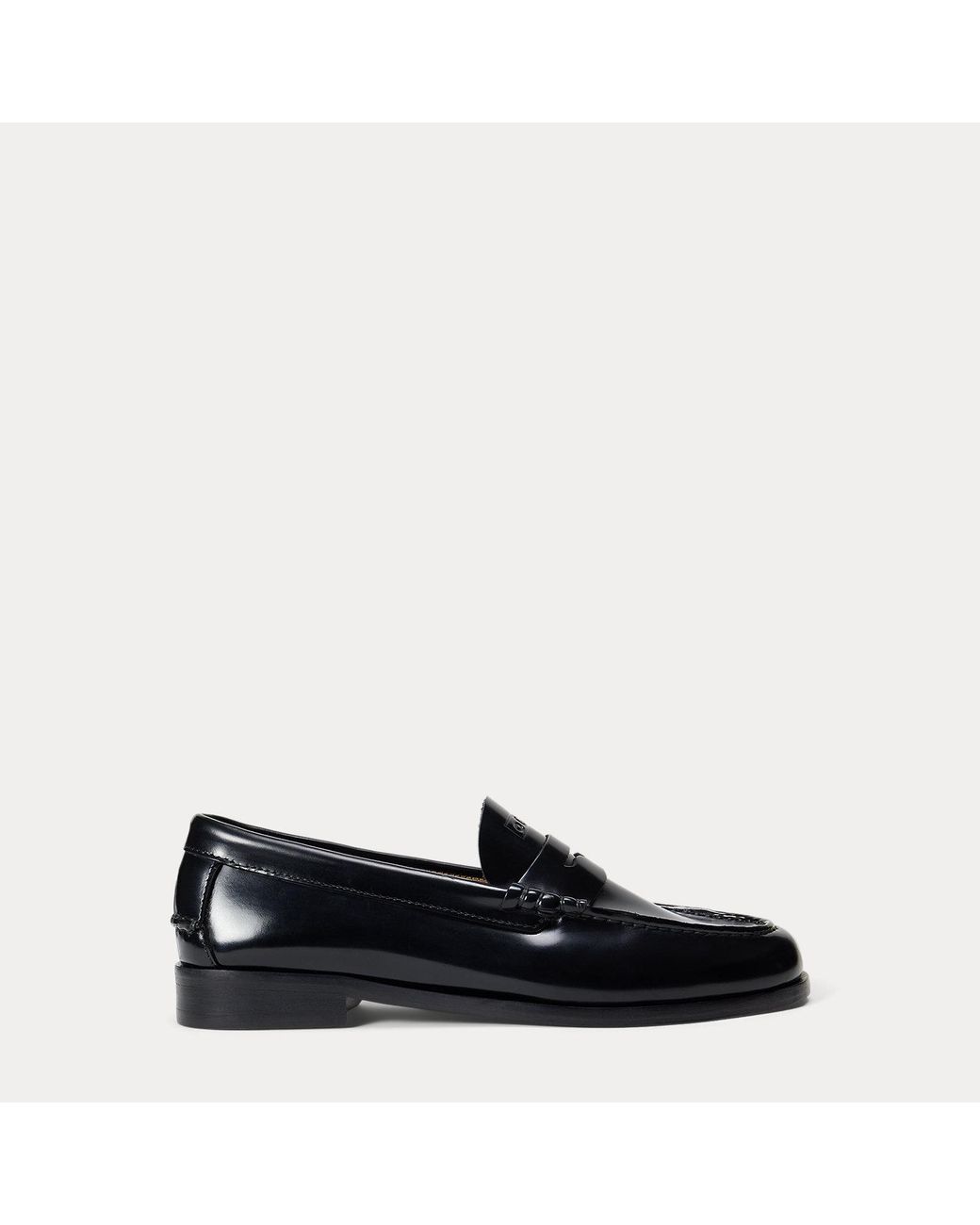 Ralph Lauren Black Calfskin Leather Loafer