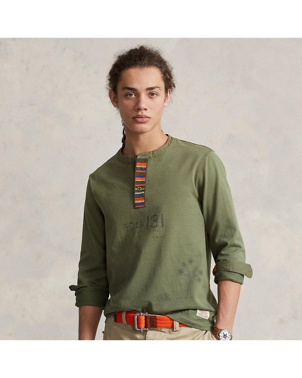 Polo ralph lauren cotton jersey henley shirt 2025