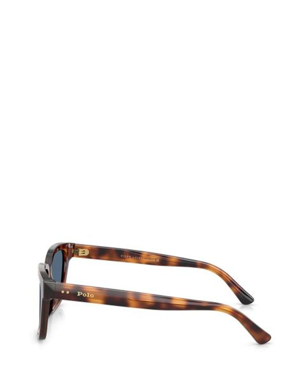 Polo Ralph Lauren Blue Polo Rectangle Cat-Eye Sunglasses