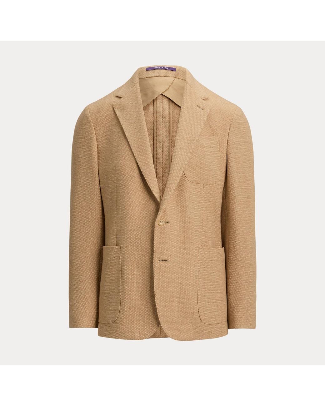 Ralph Lauren Natural Hadley Hand-Tailored Basket-Weave Jacket for men