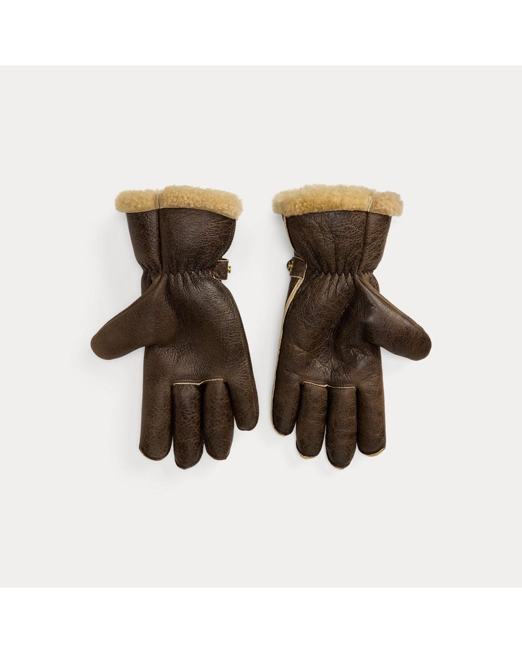 RRL Green Shearling Gloves for men