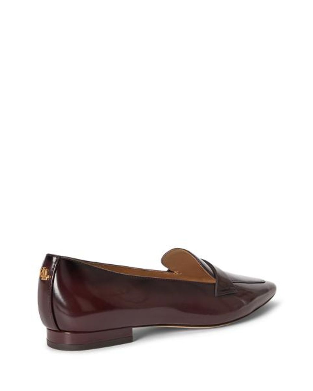 Ralph Lauren Brown Audri Glazed Leather Loafer