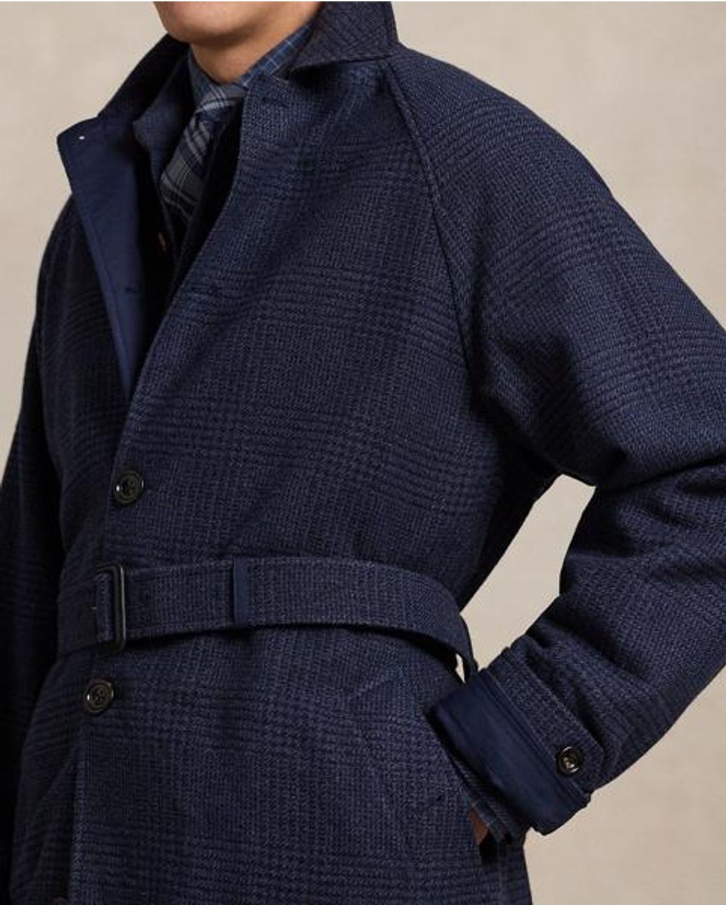 Polo Ralph Lauren Blue Reversible Balmacaan Coat for men