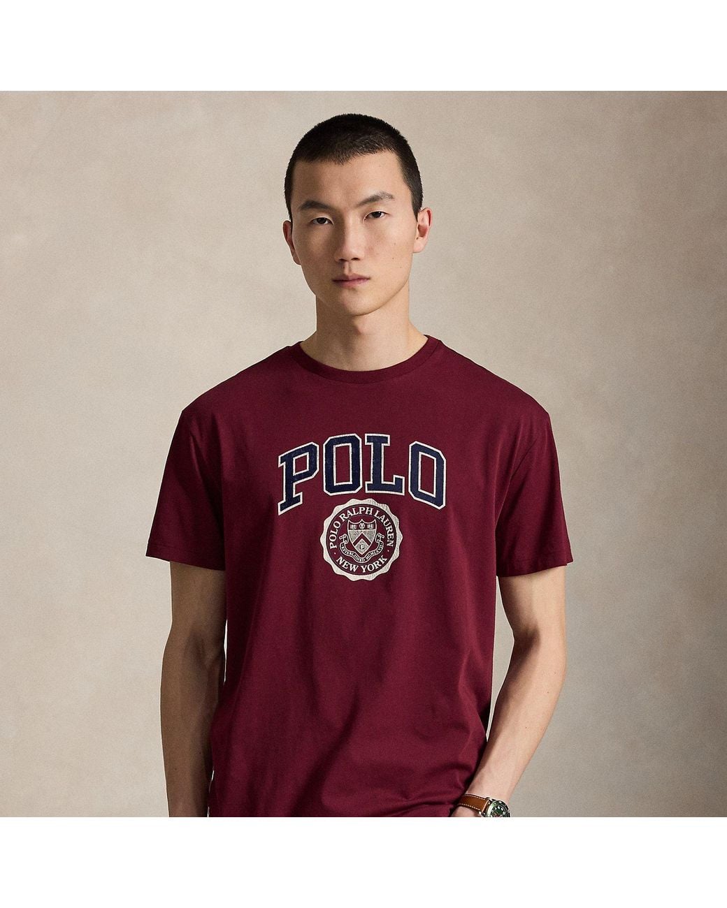 Polo Ralph Lauren Red Custom Slim Fit Logo T-Shirt for men