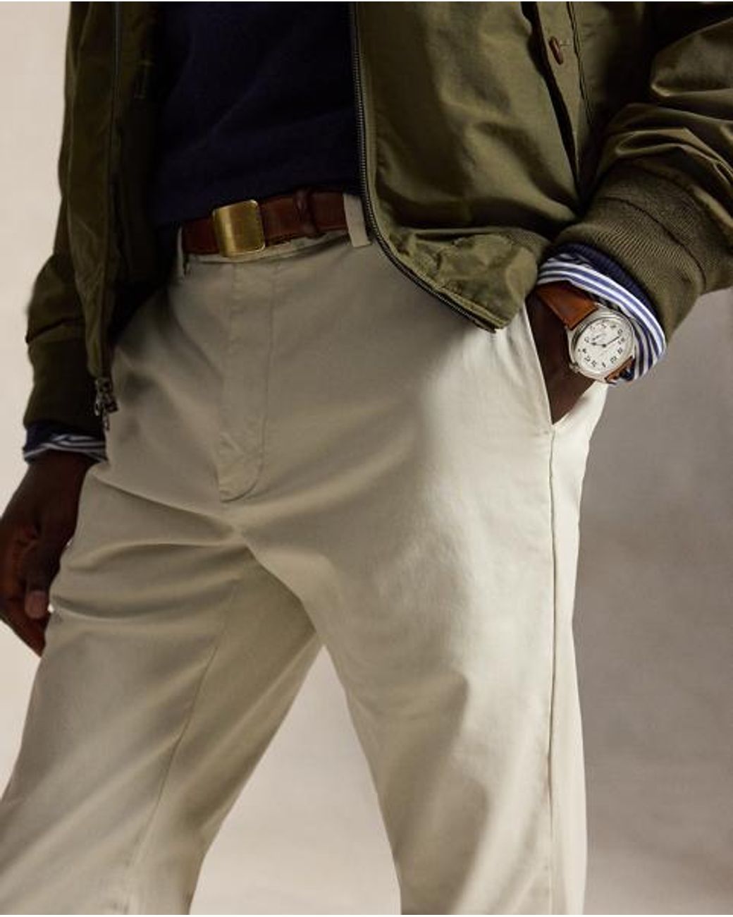 Polo Ralph Lauren Natural Jarrett Slim Fit Sateen Trouser for men