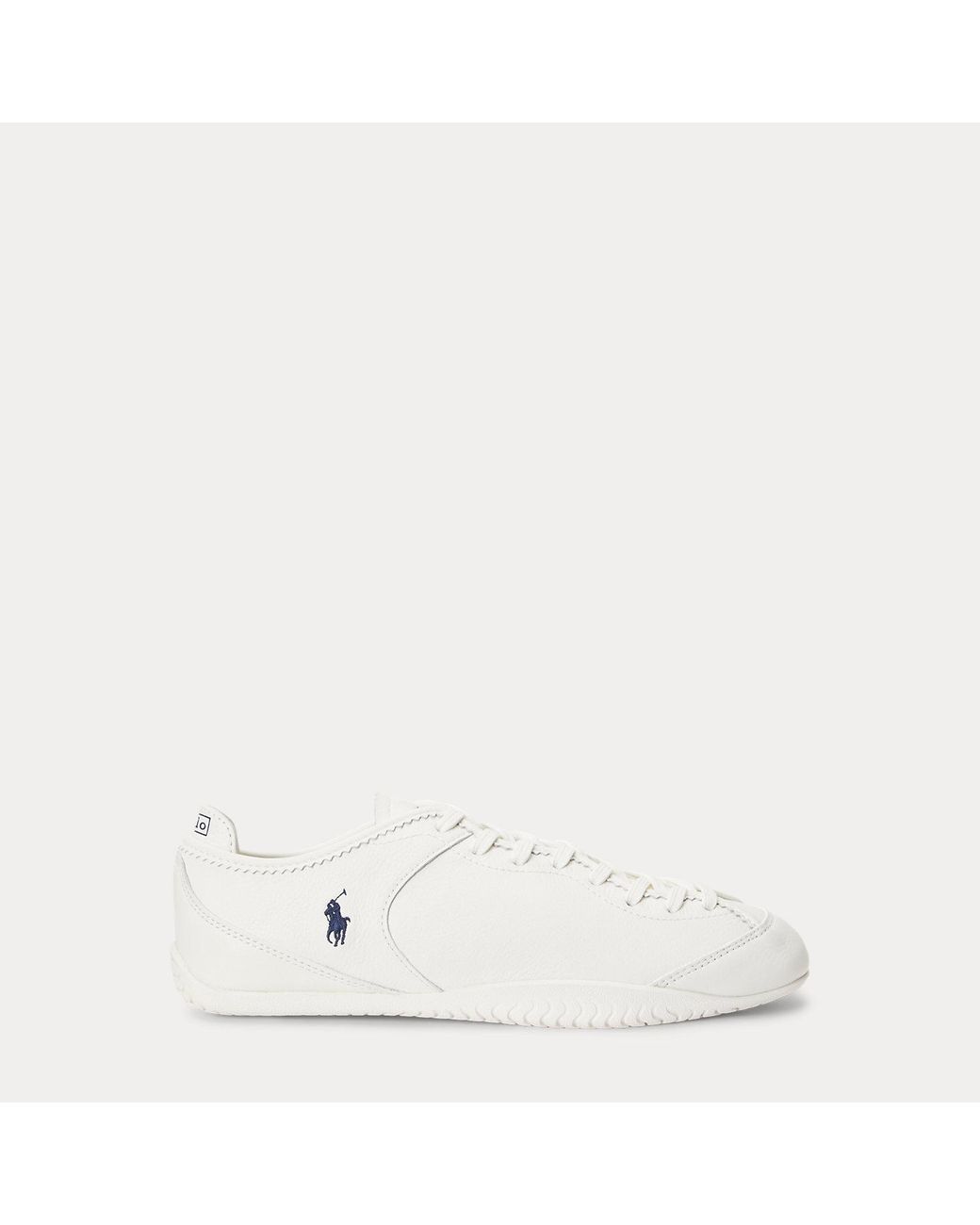 Polo Ralph Lauren White Panelled Leather Low-Top Trainer