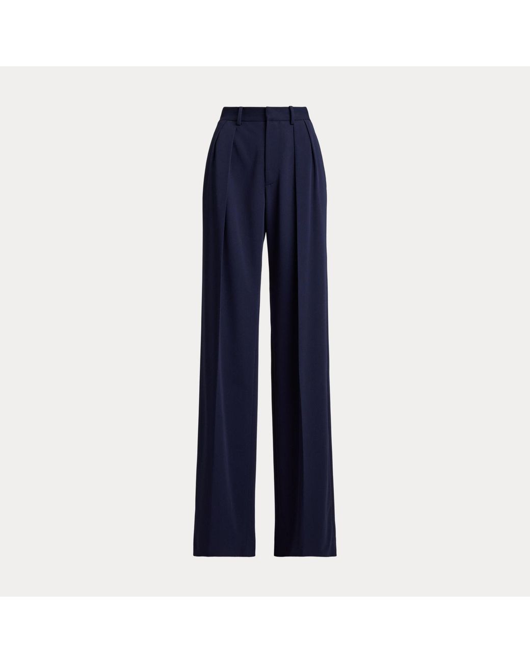 Ralph Lauren Blue Jody Wool Trench Trouser