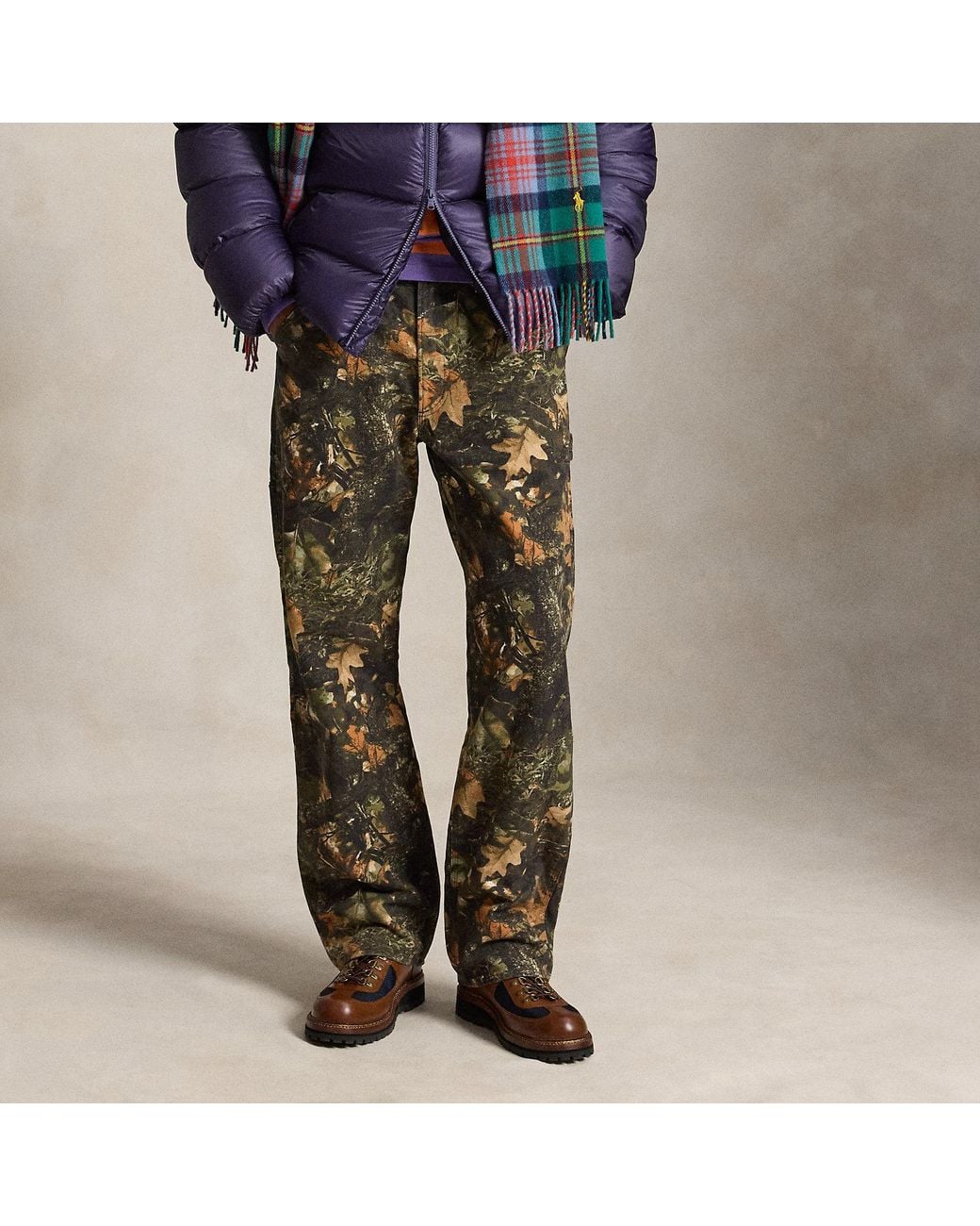 Polo Ralph Lauren Blue Polo Dungaree Fit Forest-Print Trouser for men