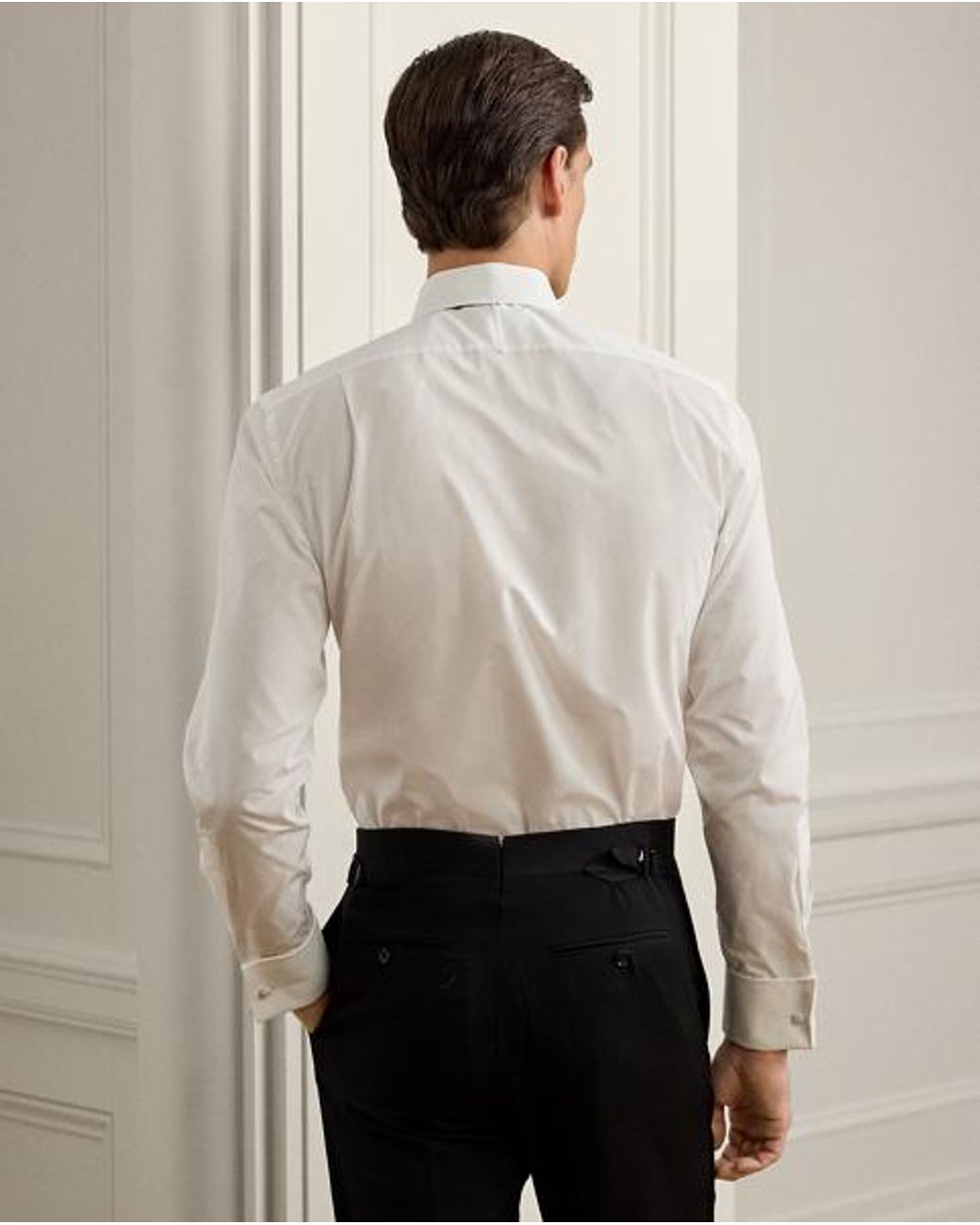 Ralph Lauren Natural Piqué-Bib French Cuff Tuxedo Shirt for men