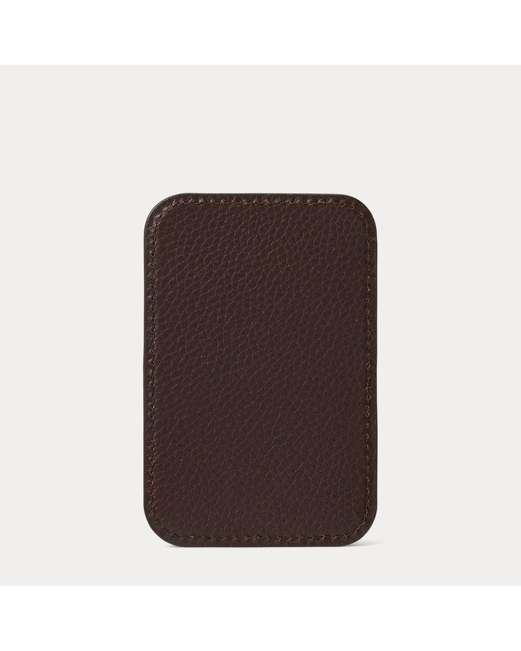 Polo Ralph Lauren Brown Leather Card Case With Magsafe for men