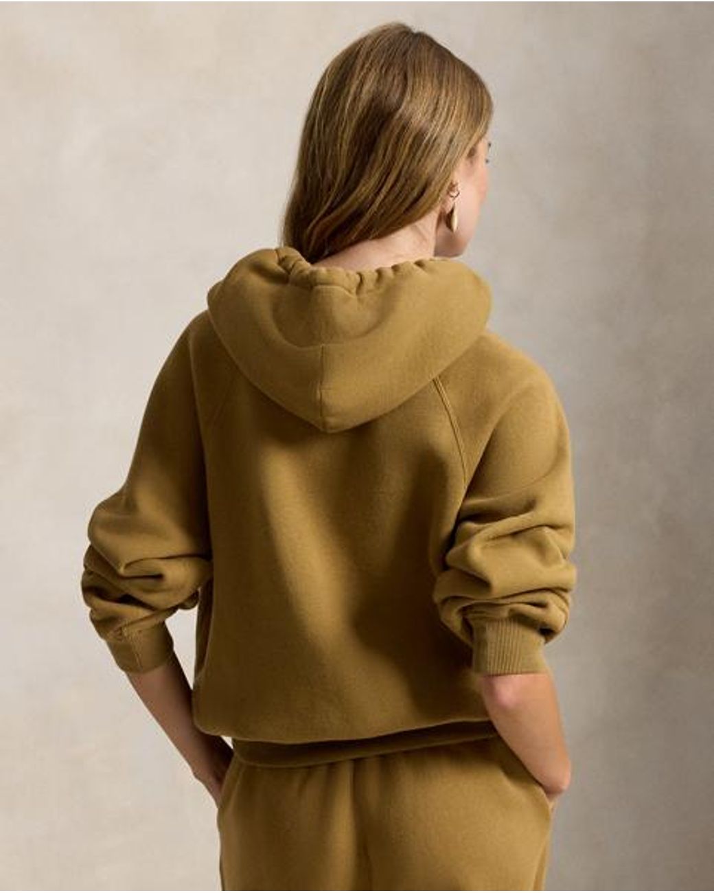 Polo Ralph Lauren Brown Shrunken Fit Fleece Hoodie
