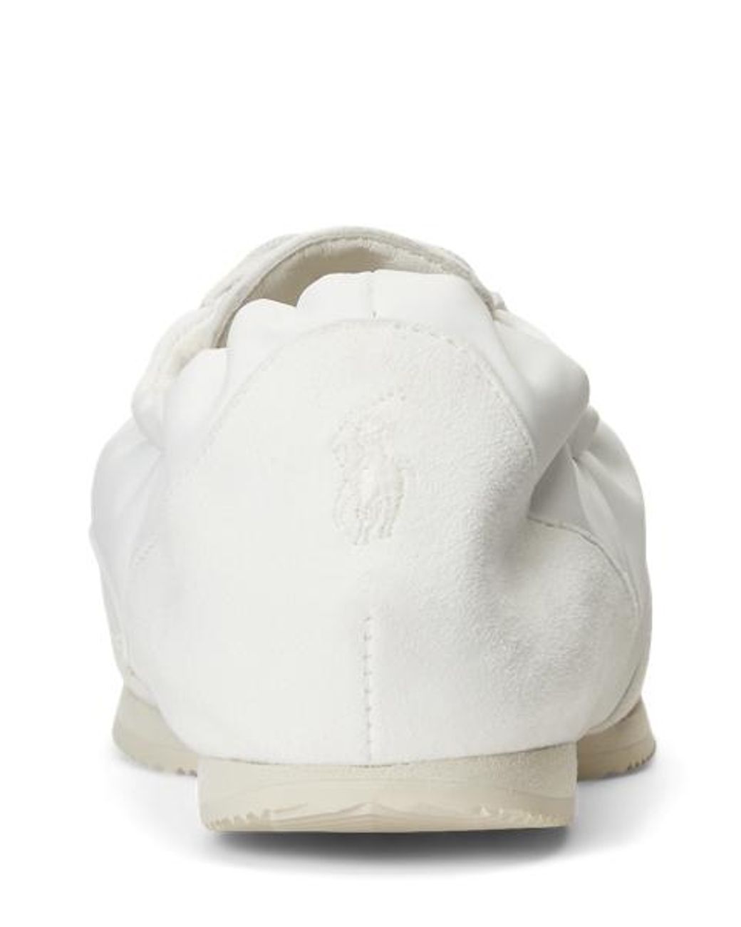 Polo Ralph Lauren White The Suede Pony Ballerina Trainer