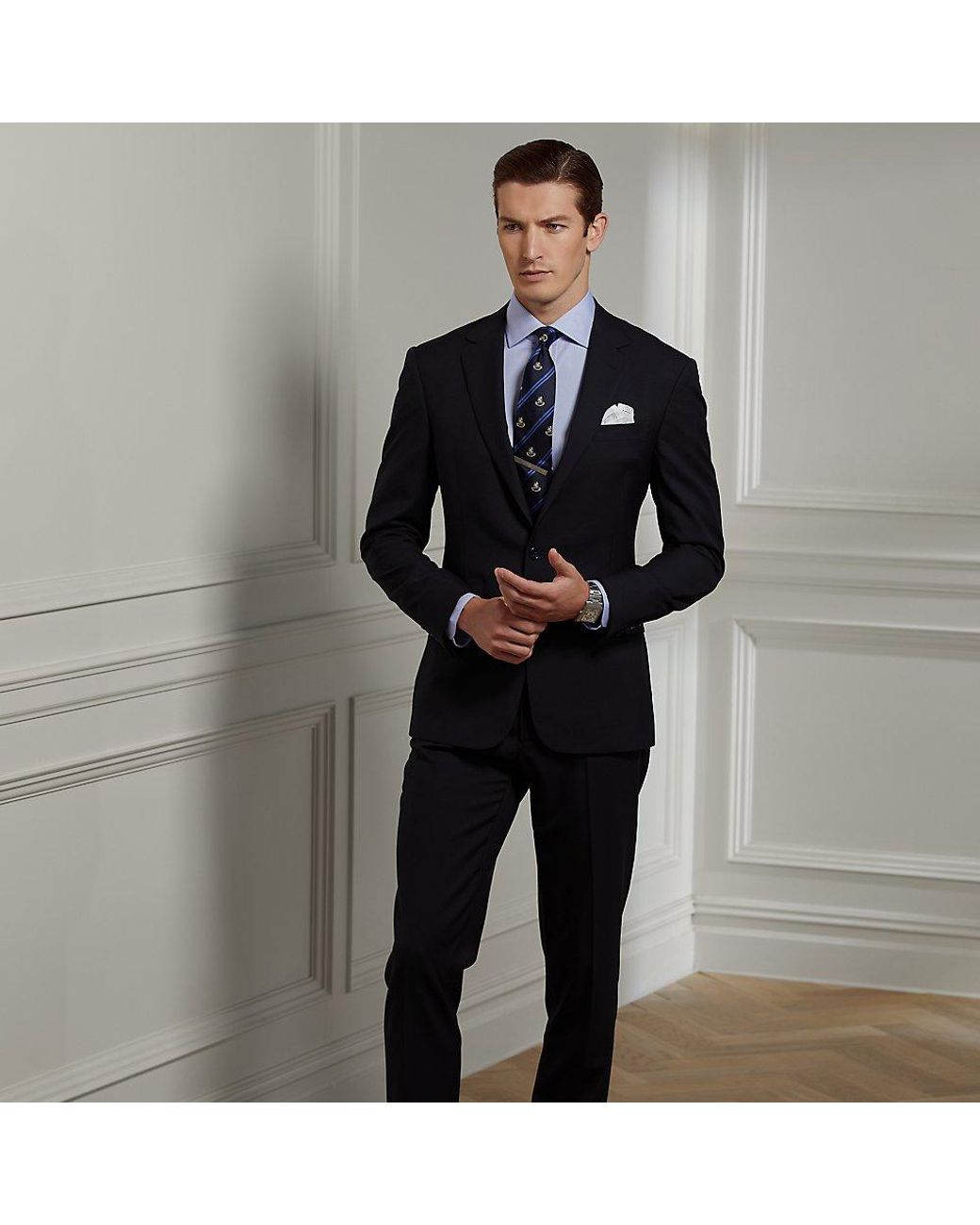 Ralph Lauren Purple Label Ralph Lauren Gregory Hand-tailored Wool Twill  Suit in Black for Men | Lyst
