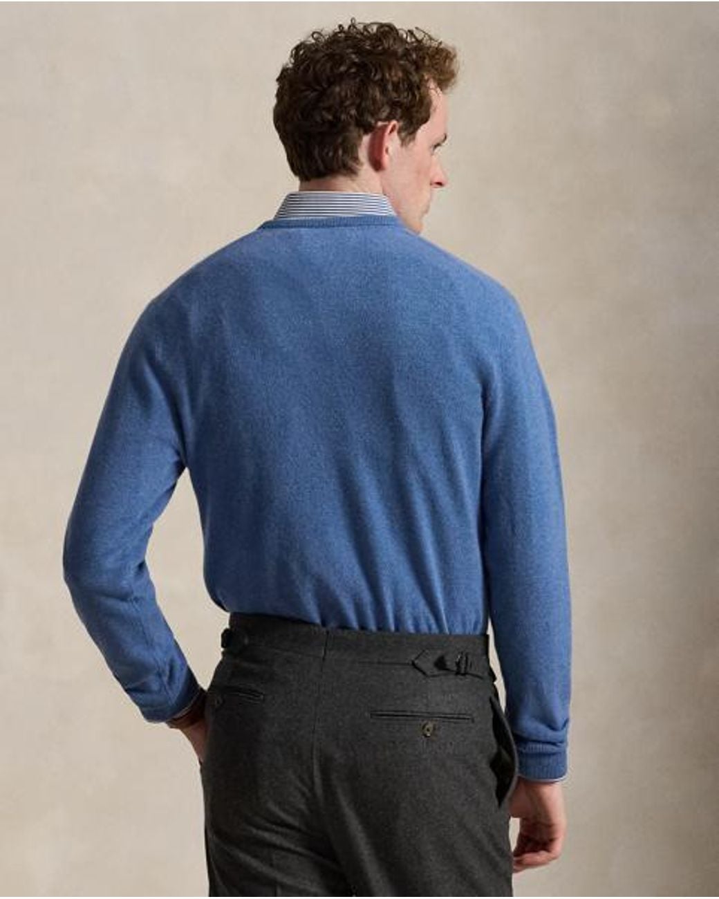 Polo Ralph Lauren Blue Wool Crewneck Jumper for men